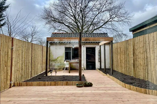 Privacy in je achtertuin met naturel bamboe schermen