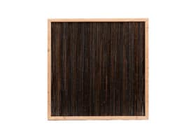 Bamboemat zwart in Douglas frame (190 x 190 cm)